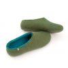 Comfy flats in turquoise, Dual olive green collection by Wooppers -c