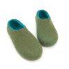 Comfy flats in turquoise, Dual olive green collection by Wooppers -e