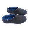 Gents slippers, DUAL BLACK blue by Wooppers -e
