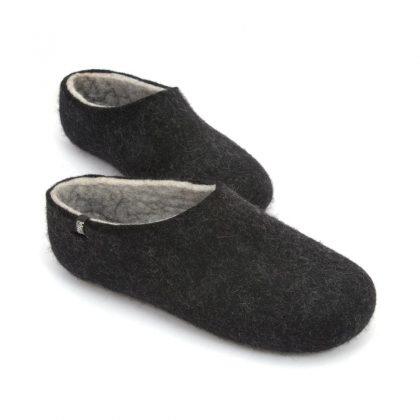 Most comfortable slippers, DUAL BLACK white, by Wooppers -b