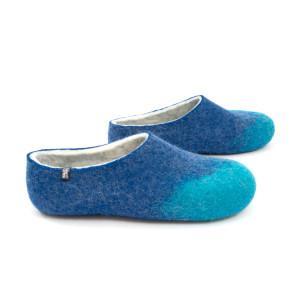 Turquoise blue slippers / AMIGOS collection by Wooppers -b