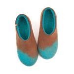 Wool felt slippers fro men in two colors, BASIC collection by Wooppers -a