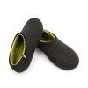 Lime green house shoes, DUAL BLACK for men by Wooppers -c