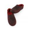 DUAL BLACK red slippers by Wooppers -c