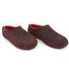 DUAL BLACK red slippers by Wooppers -d