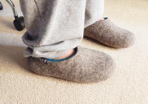 Felted slippers for men by Wooppers woolen slippers, DUAL NATURAL collection