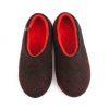 Women's house slippers DUAL Black red by Wooppers -a