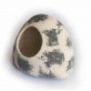 felt cat cave Igloo white with grey shades_a