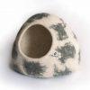 felt cat cave Igloo white with grey shades_c