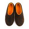 House shoes for men, DUAL BLACK orange, by Wooppers -a