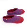 Ladies slippers in purple and red / AMIGOS collection -b