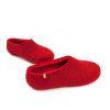 Red wool slippers for women, DUAL RED collection by Wooppers -b