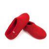 Red wool slippers for women, DUAL RED collection by Wooppers -c
