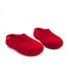 Red wool slippers for women, DUAL RED collection by Wooppers -d