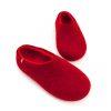 Red wool slippers for women, DUAL RED collection by Wooppers -e