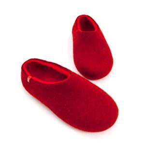 Κόκκινες γυναικείες παντόφλες από τη συλλογή DUAL RED της Wooppers -e