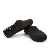 Men's black slippers, DUAL BLACK grey, by Wooppers -c