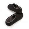Men's black slippers, DUAL BLACK grey, by Wooppers -e