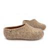 Comfort slippers brown DUAL Natural collection by Wooppers -d