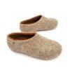 Comfort slippers brown DUAL Natural collection by Wooppers -f