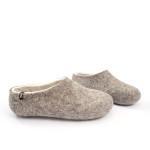 Mens felt clogs white DUAL Natural collection by Wooppers -e
