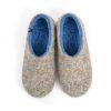 Breathable slippers in gray-sky blue, DUAL NATURAL collection by Wooppers -a