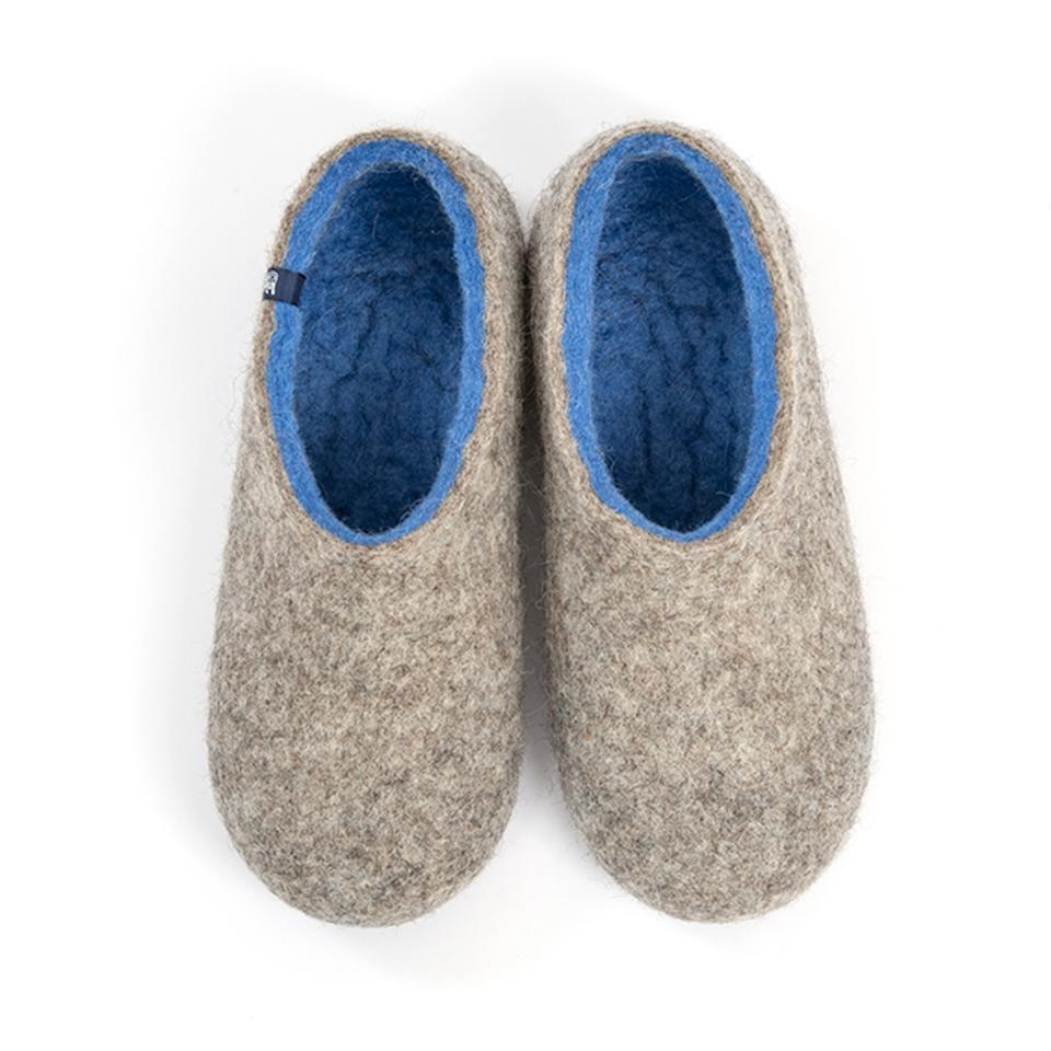 Breathable slippers DUAL NATURAL gray sky blue Women's Slippers, Women's Slippers, DUAL NATURAL
