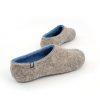 Breathable slippers in gray-sky blue, DUAL NATURAL collection by Wooppers -b