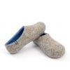 Breathable slippers in gray-sky blue, DUAL NATURAL collection by Wooppers -c
