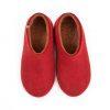Womens house slippers red-brown, DUAL RED collection by Wooppers -a