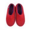 Womens winter slippers in red-purple, DUAL RED collection by Wooppers -a