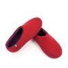 Womens winter slippers in red-purple, DUAL RED collection by Wooppers -c
