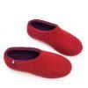 Womens winter slippers in red-purple, DUAL RED collection by Wooppers -f