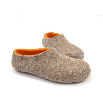 Mens house shoes orange DUAL Natural collection by Wooppers -d