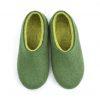 Slipper flats in lime, DUAL olive green collection by Wooppers -a