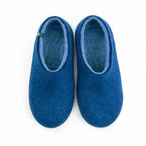 Blue women's slippers, DUAL Blue collection by Wooppers -a