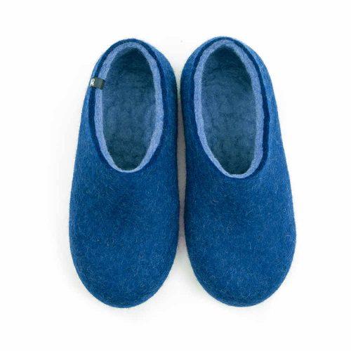 Turquoise blue slippers from the AMIGOS collection by Wooppers