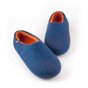 Clogs for home with orange, DUAL Blue collection by Wooppers -c
