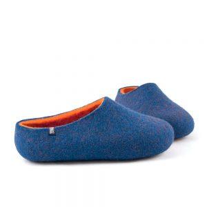 Clogs for home with orange, DUAL Blue collection by Wooppers -d