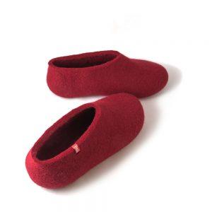 Red felt slippers BASIC collection by Wooppers -d