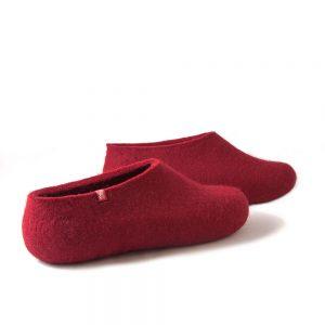 Red felt slippers BASIC collection by Wooppers -e