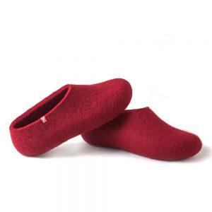 Red felt slippers BASIC collection by Wooppers -f