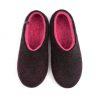 Soft slippers, DUAL Black fuchsia by Wooppers -a