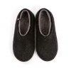 Black slippers, DUAL Black grey by Wooppers -a