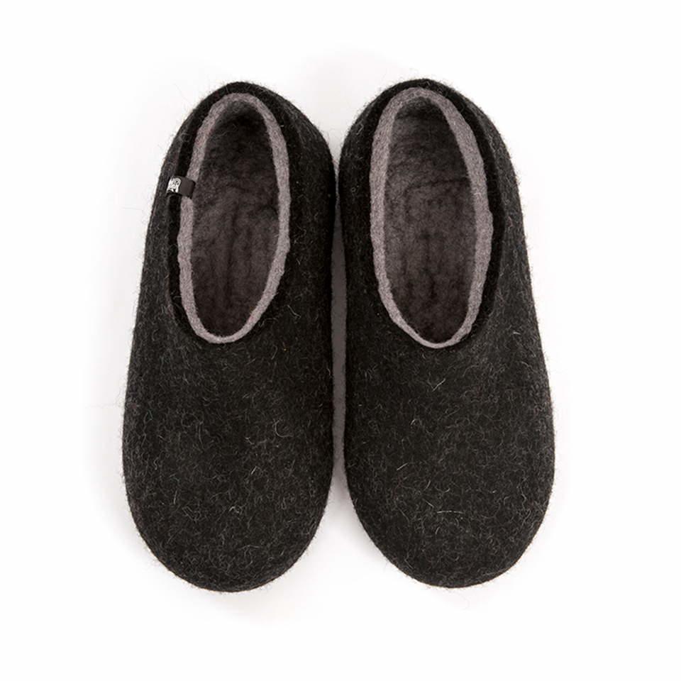 House slippers DUAL BLACK grey Women's Slippers, Women's Slippers, DUAL BLACK