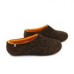 Black winter slippers, DUAL Black orange by Wooppers -b