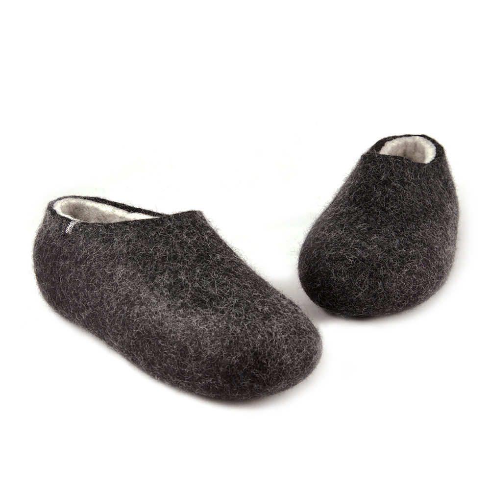 Black white slippers DUAL Black collection by Wooppers -e