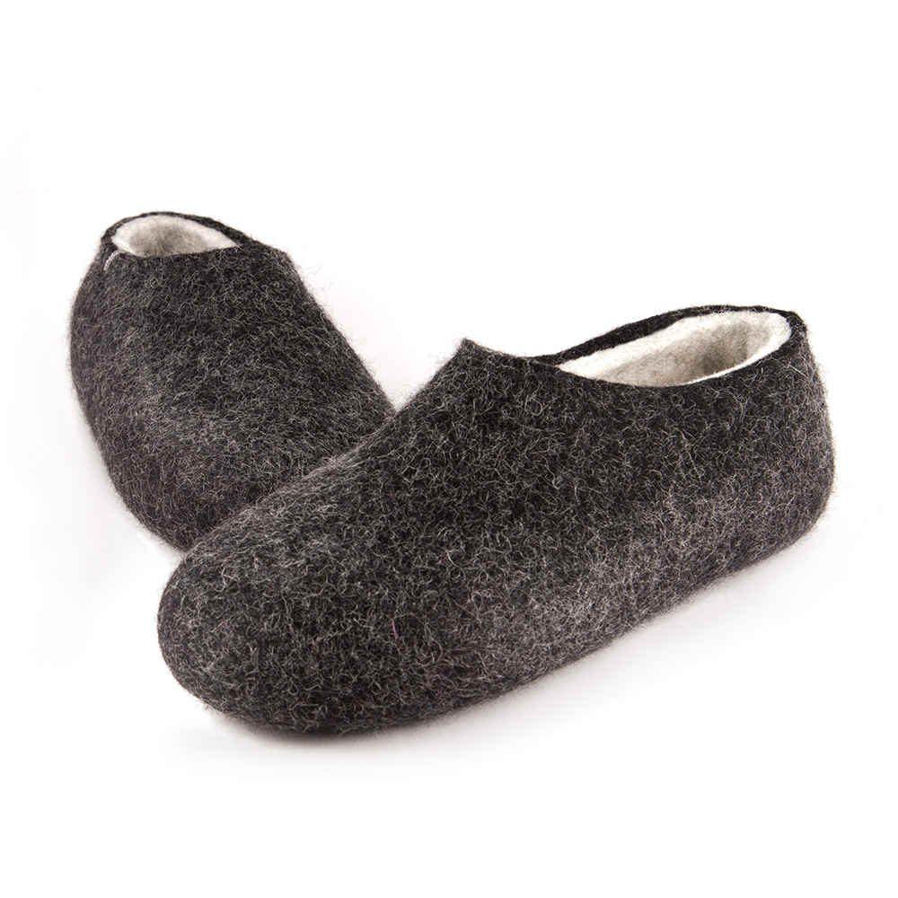 Black white slippers DUAL BLACK collection by Wooppers