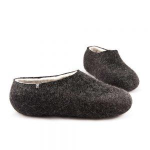 Black white slippers DUAL Black collection by Wooppers -i