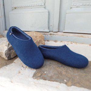 Blue women's slippers, DUAL Blue collection by Wooppers -